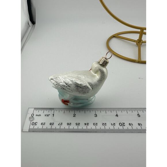 Vintage Christopher Radko Seagull Glass Ornament 1999 White #99-3660 - Picture 6 of 6